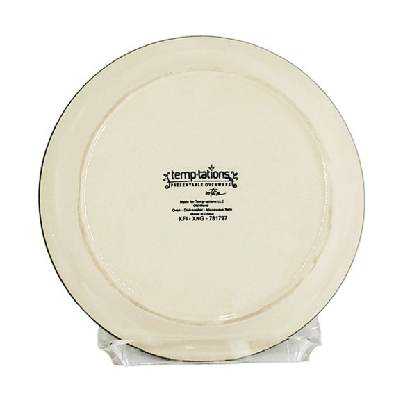 Temptations by TARA Old World Green Under Plate Saucer 6 1/2" Ceramic - Picture 2 of 4